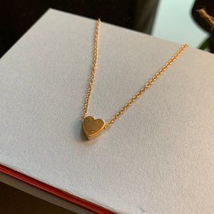 Women's Dainty Gold Heart Necklace by aero
